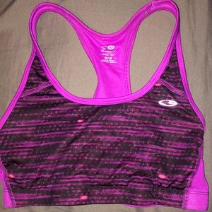 champion purple patterned sports bra